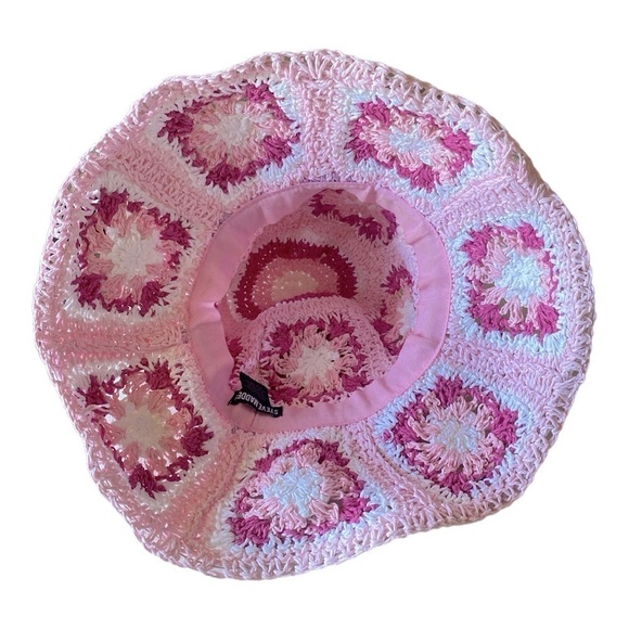 STEVE MADDEN Crochet Straw Paper Wide Brim Hat Bohemian Inspired OS NEW - Picture 10 of 10